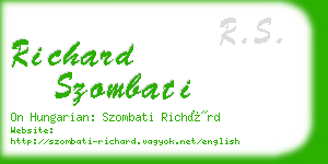 richard szombati business card